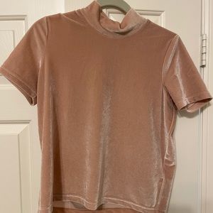 Madewell Light Pink Velvet Top
